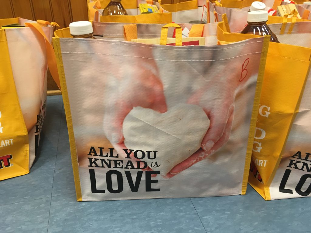 Thanksgiving food donation bag